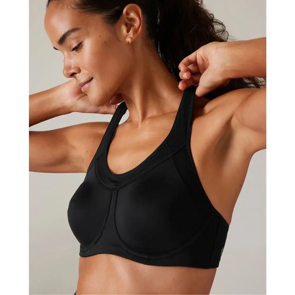 ATHLETA - Glory Bra - Black Underwire Sports Bra sz 32D - Picture 3 of 9